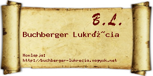 Buchberger Lukrécia névjegykártya